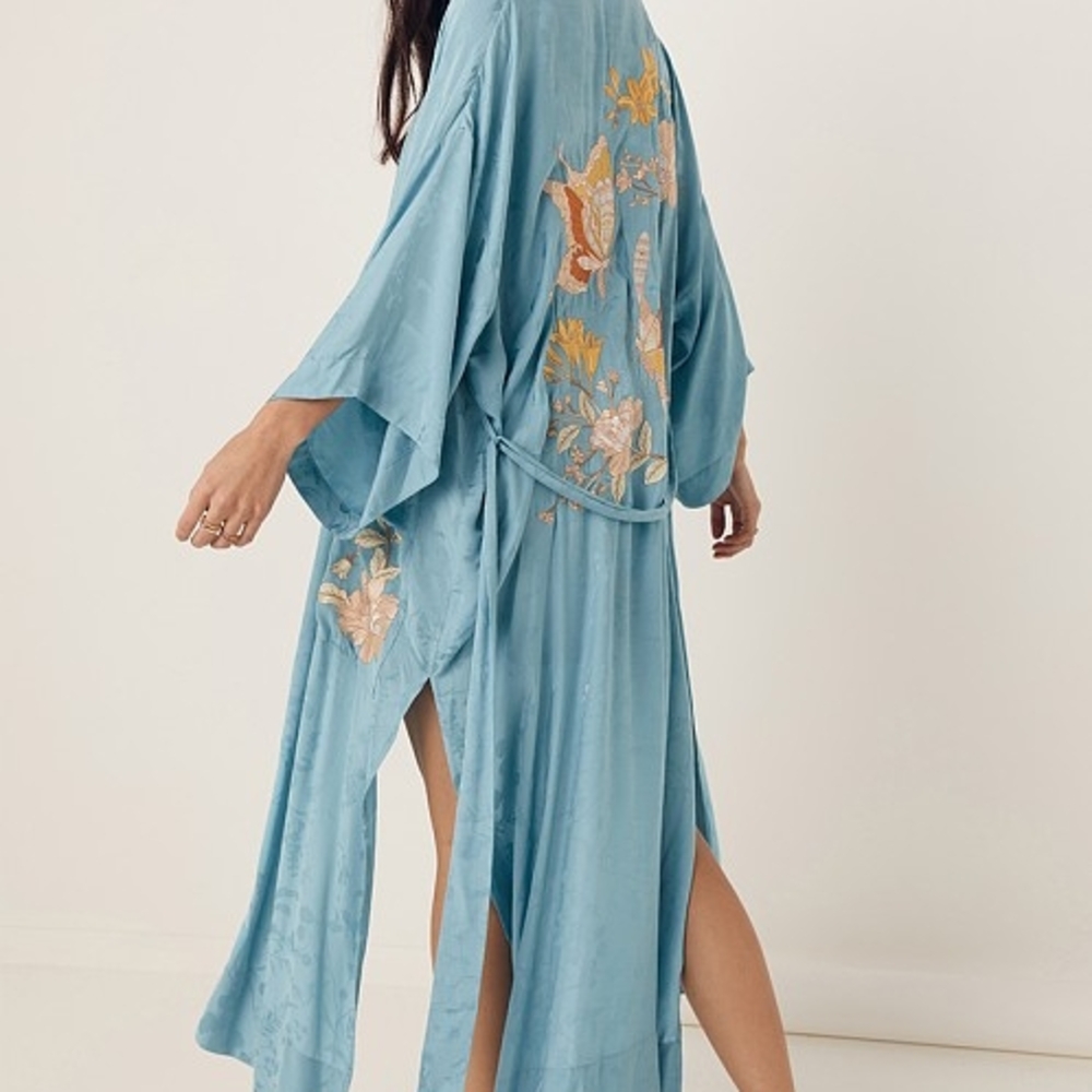 Spell Atrium Embroidered Maxi Robe
